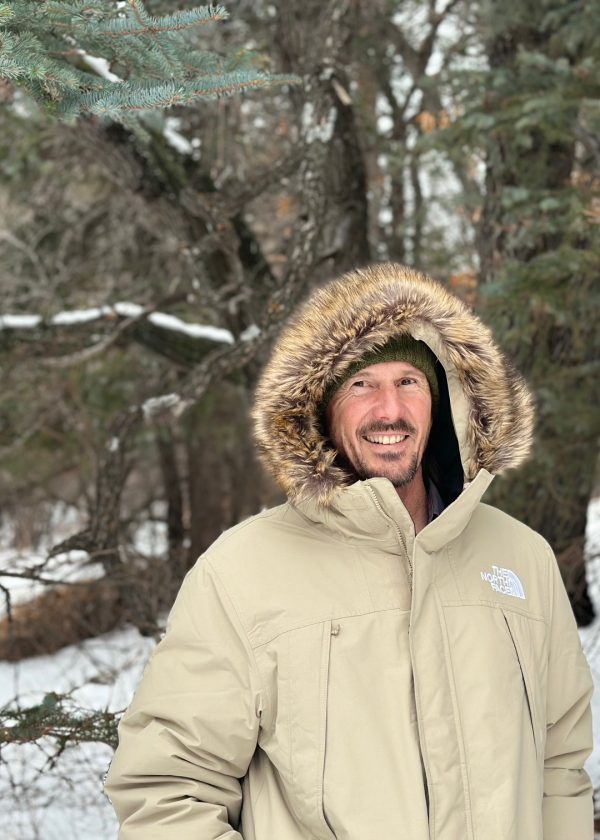 Standing with hood up Standing with hood up